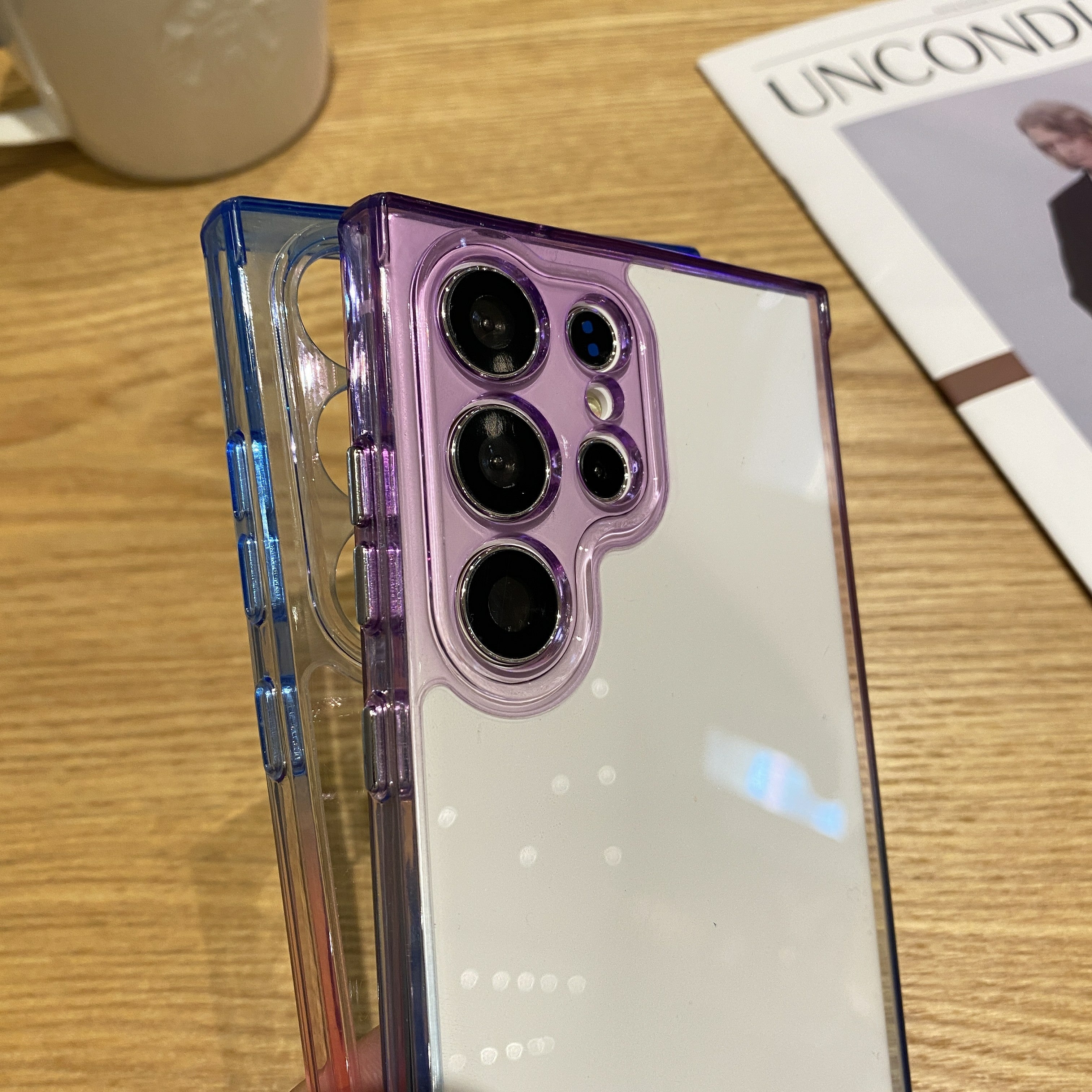 For Samsung Galaxy S23 Ultra Soft TPU Case Gradient Frame Transparent Protective Phone Cover For Samsung Galaxy S23 Ultra Soft TPU Case Gradient Frame Transparent Protective Phone Cover